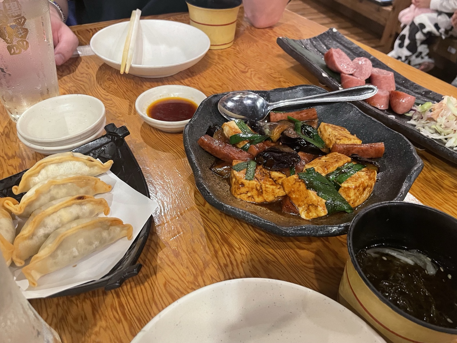 島豆腐炒めや餃子