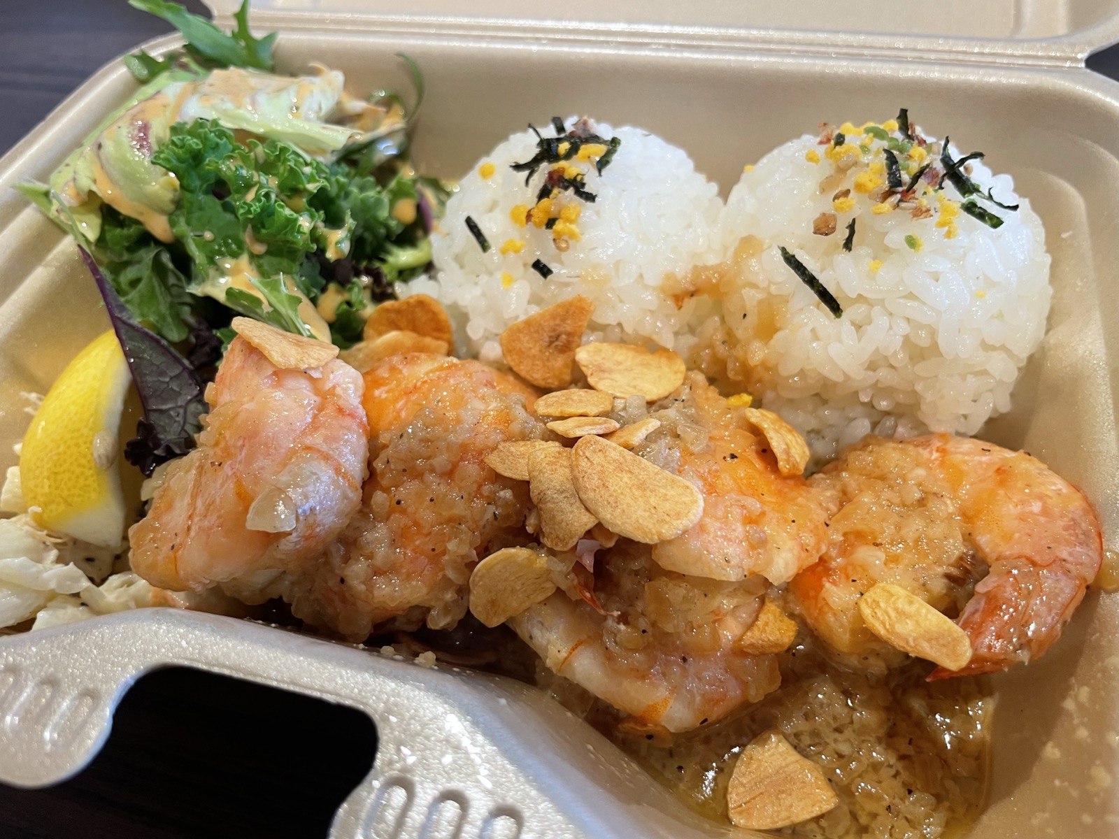 ガーリックシュリンプのテイクアウト弁当